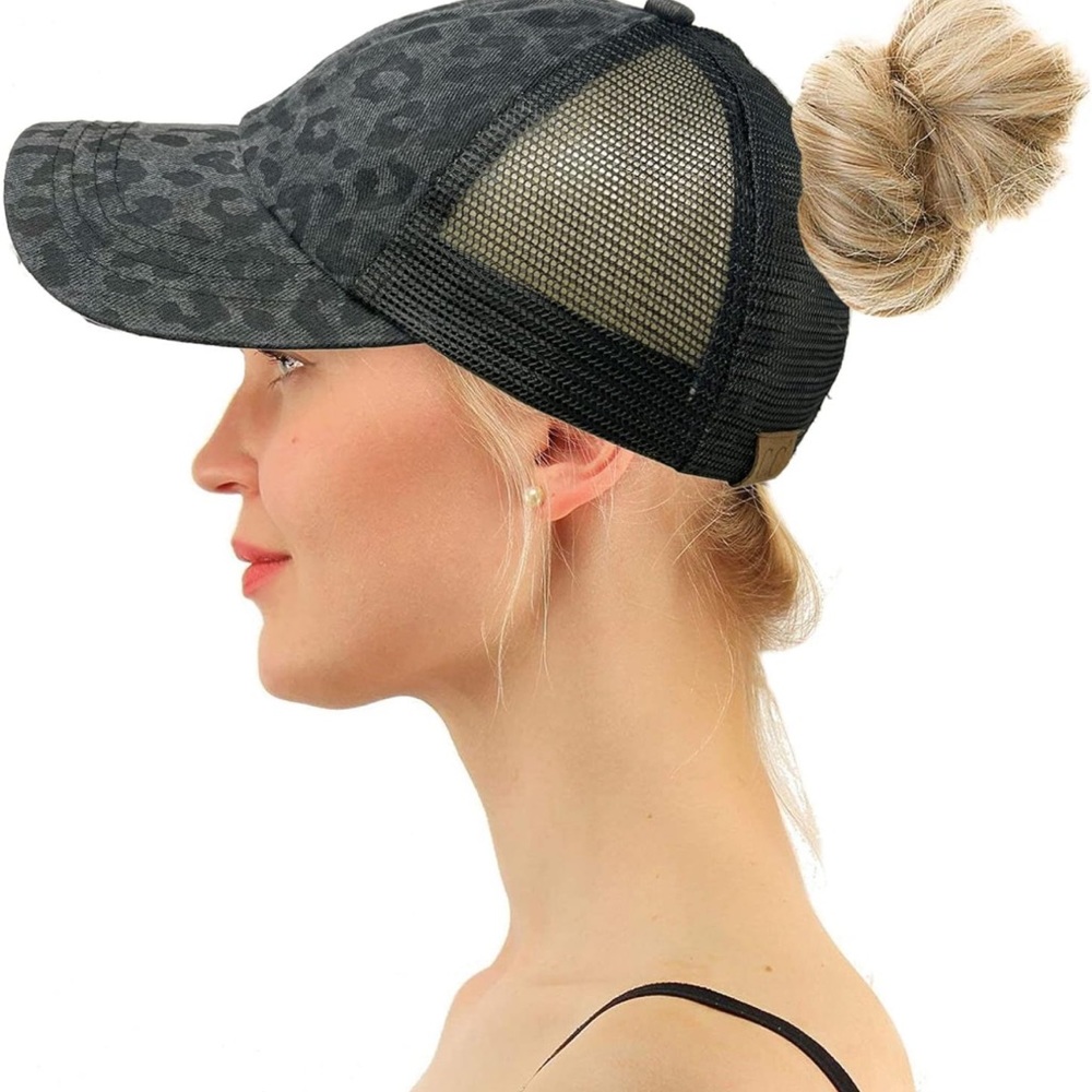 C.C Leopard Pattern Criss Cross Ponycap